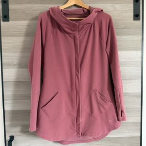 The North Face FlashDry Women's Hooded Snap-Front Cardigan Jacket in Rose Size L